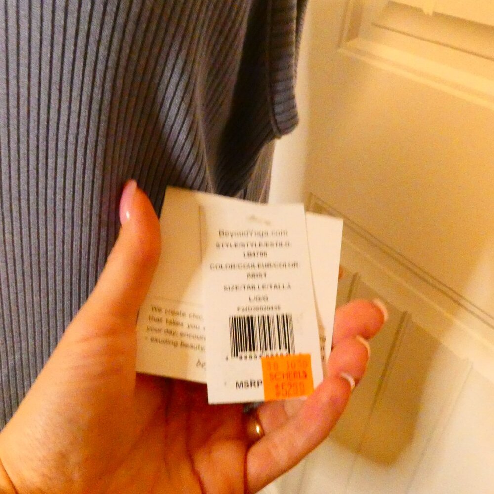 Beyond Yoga Lavender Ribbed Racerback Tank Top - Picture 3 of 5